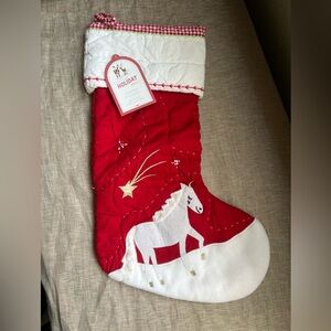 SOLD OUT NWT Pottery Barn Kids Unicorn Quilted Stocking